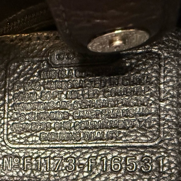 Coach Penelope turnlock black satchel tote bag - Picture 8 of 8